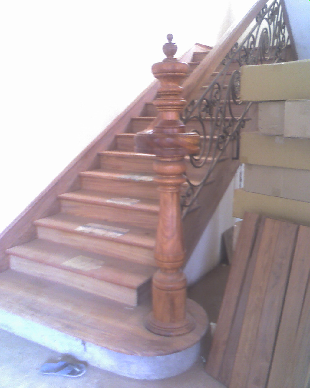 Redwood staircase